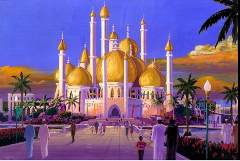 Arabian Invitations, Manga Environment, Dnd Scenarios, Arabian Castle, Dt Coursework, Arabian Palace, Tac Mahal, Castle Wallpaper, Castle Illustration