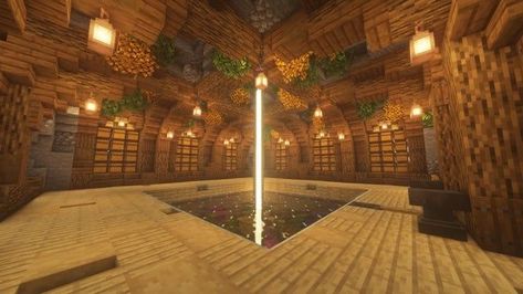 Minecraft Stronghold Room Design, Large Storage Room Minecraft, Minecraft Library Storage, Cave Storage Room Minecraft, Mountain Storage Room Minecraft, Minecraft Storage Area Ideas, Cottage Core Storage Room Minecraft, Storage Wall Minecraft, Minecraft Mega Storage Room