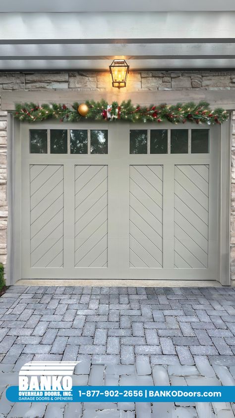 Elevate your #exterior with the rustic #charm and modern design of the Canyon Ridge Chevron #garage door by #Clopay. Chevron Pattern Garage Doors, Long Panel Garage Door, Clopay Bridgeport Garage Doors, Double Garage Door Lowe's, Chevron Door, Homedepot Garage Doors, Composite Cladding, Residential Garage Doors, Cladding Design