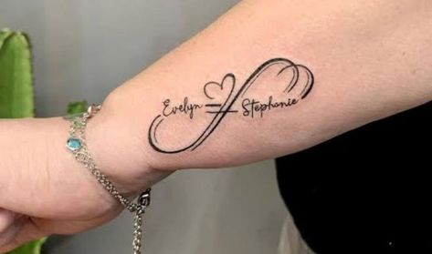 Name Tattoos For Moms, Sister Tattoo Designs, Heart Temporary Tattoos, Infinity Tattoo Designs, Cross Tattoos For Women, Remembrance Tattoos, Cool Wrist Tattoos, Foot Tattoos For Women, Wrist Tattoos For Guys