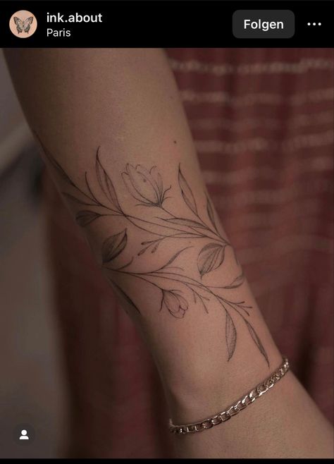 Fine Line Wrap Around Arm Tattoo, Floral Arm Wrap Tattoo, Floral Wrist Tattoo, Arm Wrap Tattoo, 2024 Tattoo, Butterfly Tattoos On Arm, Tattoo Band, Around Arm Tattoo, Wrap Around Tattoo