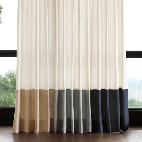 Two Tone Curtains, Navy Living Rooms, Drapes And Blinds, Pocket Curtains, White Drapes, Luxury Curtains, Blue Curtains, Custom Drapes, Custom Kitchen Cabinets