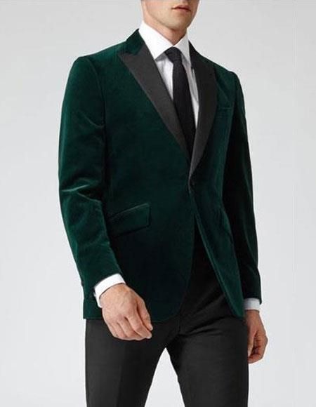 Dark Green Velvet Suit, Green Velvet Suit Jacket, Green Velvet Suit, Velvet Blazer Mens, Velvet Blazer Outfit, Party Wear Blazers, Velvet Suit Jacket, Green Velvet Blazer, Blazer Wedding