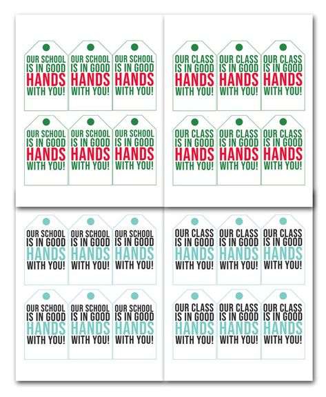 Hand Cream Teacher Gift, Hands Down Best Teacher Free Printable, Hand Sanitizer Gift Tag Free Printable, Teacher Gift Tags Printable Free, Free Christmas Tags, Teacher Appreciation Gifts Printables, Hand Sanitizer Gift, Wine Bottle Gift Tags, Mopping The Floor