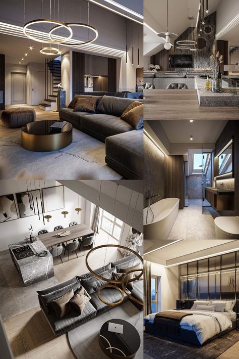 Mansion Rooms, Modern Glam Living Room, Classy Rooms, Houses Architecture, House Interior Design Styles, Luxury Room Bedroom, Glam Living Room, Luxury Penthouse, Sims House Design