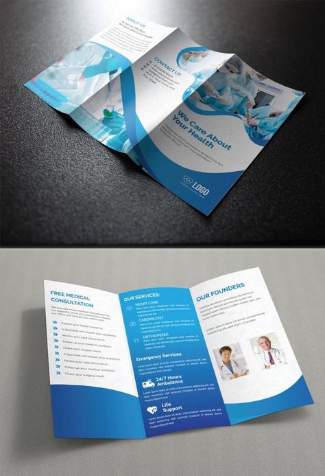 Medical Trifold Brochure Template , Brochure Design#pikbest#Templates#Others#Others Medical Brochure Design Layout, Pamplet Layout Design, Pamplet Design, Education Brochures, Brochure Trifold, Medical Brochure, Brochure Design Layout, Healthcare Business, Template Brochure