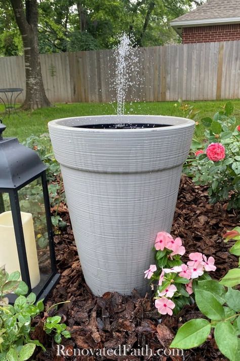 Diy Solar Water Fountain, Solar Water Feature, Diy Solar Fountain, Solar Bird Bath, Water Fountain Pumps, Diy Water Feature, Solar Water Fountain, Diy Water Fountain, Diy Bird Bath