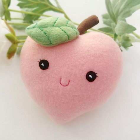 Peach Plushie, Anime Child, Felt Toys, Felt, Toys, Anime, White, Quick Saves