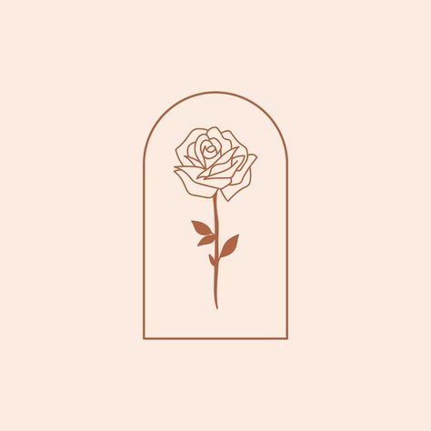 Free vector romantic rose sticker vector... | Free Vector #Freepik #freevector #rose #rose-design #valentine-flower #valentine-rose Rosas Vector, Organic Branding, Illustration Rose, Rose Sticker, Eternal Rose, Watercolor Paper Texture, Rose Illustration, Rose Brand, Logo Floral