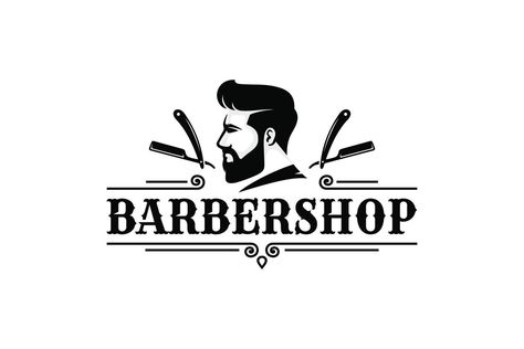 Barbershop Logo, Barber Logo, Photoshop Tutorial Typography, Barbershop Design, Coffee Shop Logo, Home Coffee Bar, Cute Love Wallpapers, Mirror Designs, Logo Ideas