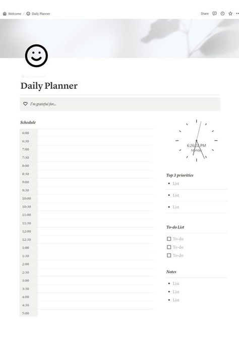 Notion Template, Life Planner, Digital Planne Notion Day Planner Template, Notion Day Planner, Notion Personal Dashboard, Aesthetic Daily Planner Template, Notion Aesthetic Template, Notion Daily Planner, Notion Weekly Planner, Notion Header, Study Planner Free