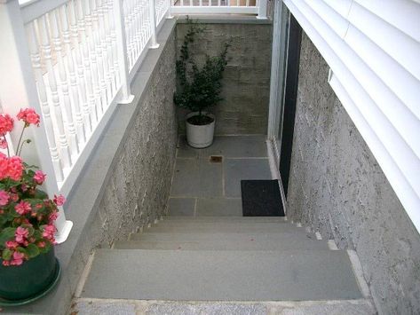 An Outside Entrance - Basement Pro Utah Basement Steps, Exterior Entrance, Basement Doors, Basement Entrance, Apartment Entrance, Apartment Exterior, Basement Inspiration, Basement Windows, Basement Apartment