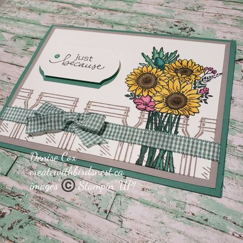 May 2020 • Birdsnest Designs ~ Denise Cox Stampin Up Jar Of Flowers 2020, Jar Of Flowers Stampin Up Cards, Stampin Up Jar Of Flowers, Jars Of Flowers, Jar Of Flowers, Mason Jar Cards, Stampin Up 2020 2021, Sunflower Cards, Flowers Card