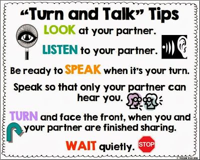 Partner Talk, Turn And Talk, Teaching Language, Responsive Classroom, Classroom Procedures, Classroom Behavior Management, Whole Brain Teaching, Class Management, Classroom Behavior