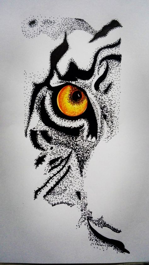 Tiger Eyes Drawing, Tiger Eye Drawing, Tiger Eye Tattoo, Remembrance Day Art, Regard Animal, Animal Tattoo Ideas, Abstract Pencil Drawings, Pen Art Work, Tiger Drawing