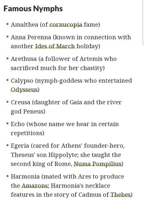 Nymphs Greek Mythology Aesthetic, Nymph Greek Mythology, Greek Mythology Facts, Nymphs Greek Mythology, Greek Mythology Names, Gods Names, Greek Mythology Costumes, Mythology Costumes, Pjo Headcanons