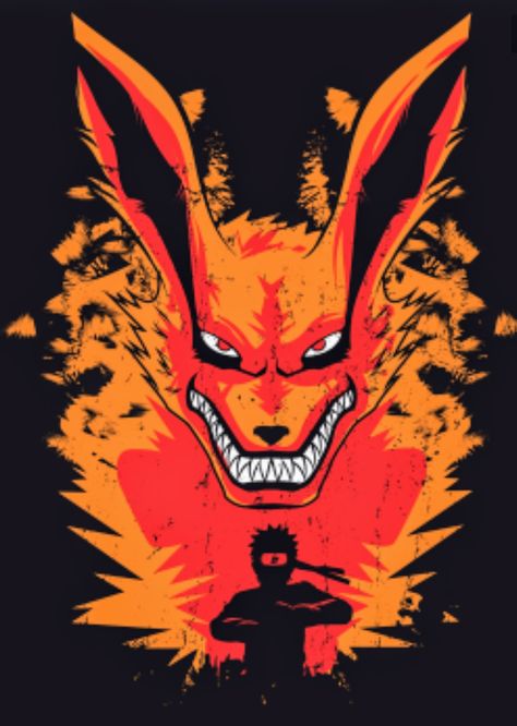 Naruto Nine Tails, Naruto Shirts, Becoming A Tattoo Artist, Idea Tattoo, Kurama Naruto, Game Wallpaper Iphone, Naruto Uzumaki Hokage, Game Wallpaper, Naruto Uzumaki Art