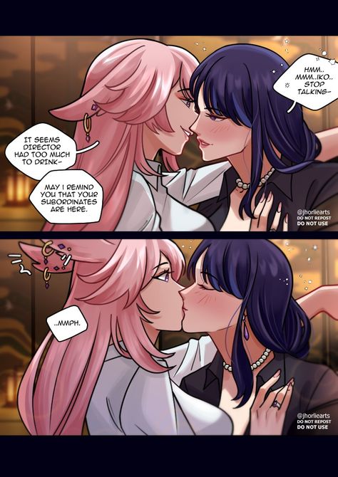 Yuri Game, Black Kawaii, Anime Elf, Bleach Fanart, Yuri Manga, Lesbian Art, Ship Drawing, Lgbt Art, Wow Video