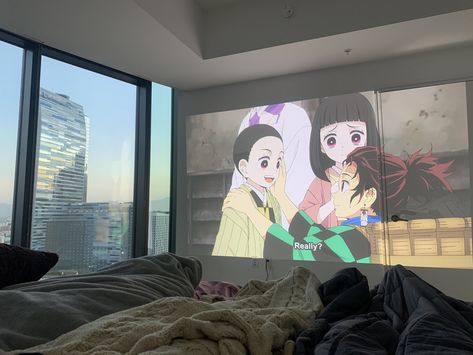 Manga Room, Bedroom Anime, Aesthetic Bedroom Ideas, Otaku Room, House Apartment, New York Apartment, Cute House, Room Design Bedroom, Room Makeover Bedroom