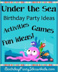 Underwater Party Games, Under The Sea Party Games, Under The Sea Birthday Theme, Under The Sea Games, 1st Birthday Party Games, Beach Party Games, Food Favors, Underwater Party, Under The Sea Birthday Party