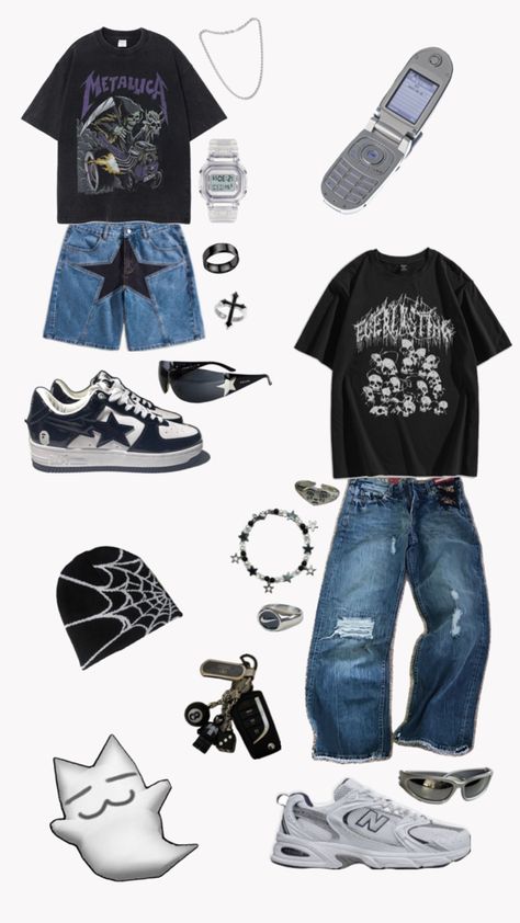 I created this collage Unisex Clothes, Outfit Collage, Swaggy Outfits, Streetwear Men Outfits, Clothing Hacks, Really Cute Outfits, Casual Style Outfits, Teen Fashion Outfits, Retro Outfits