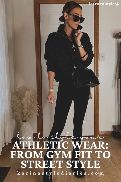 Gym To Dinner Outfit, Athleisure Looks Women, How To Style Gym Clothes, How To Style Workout Clothes, Bougie Athleisure, Sport Events Outfits, Muscular Woman Outfit Ideas, How To Wear Athleisure Fashion, Athleisure Date Night Outfit