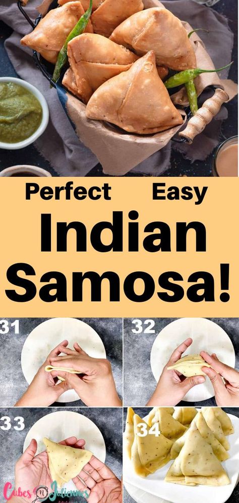 Easy Samosa Recipe How To Make, Samosa Dough Recipe How To Make, Samoosa Pur Recipe, Samosas Dough Recipe, Easy Samosa Dough Recipe, Samosa Recipe Indian Potato, Punjabi Samosa Recipe, How To Fold Samosas Step By Step, How To Make Samosas Dough