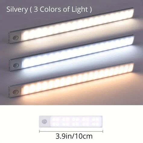 Led Motion Sensor Cabinet Light, Under Counter Closet Lighting, Intelligent Light, Wireless Magnetic Usb Rechargeable Kitchen Night Lights, Battery Powered Operated Light For Wardrobe Closets Cabinet Cupboard Stairs Corridor Shelf Or - Temu Under Cabinet Lighting Wireless, Cabinet Light, Closet Lighting, Closet Cabinets, Emergency Supplies, Sensors Technology, Motion Sensor Lights, Wardrobe Closet, Cabinet Cupboard