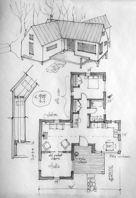 Small Floorplan Ideas, Small Cabin Blueprints, Small Home Blueprint, Floor Plans Aesthetic, Tiny House Sketch, Vintage House Floor Plans, Floorplan Sketches, Sims Tiny House Floor Plans, Small House Sketch