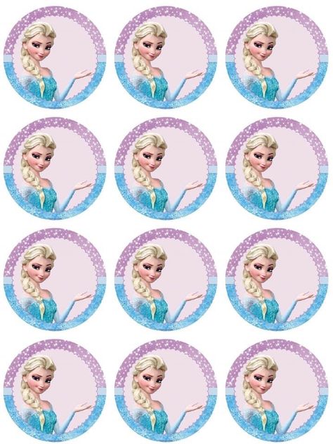 Frozen Birthday Stickers, Frozen Elsa Cake Topper, Frozen Cupcake Toppers, Sibling Birthday Parties, Baby Boy Cake Topper, Frozen Printables, Frozen Cupcakes, Disney Frozen Birthday Party, Frozen Cake Topper