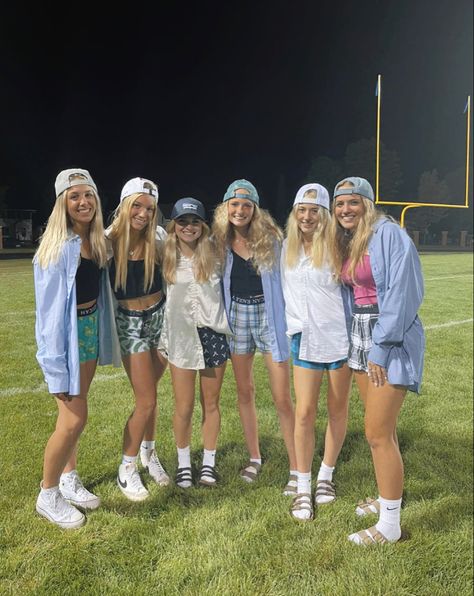 Sorority Vs Fraternity Spirit Week, Frat Spirit Day Outfit, Frat Vs Sorority Spirit Week, Frat Theme Football Game, Team Dress Up Themes, Fnl Fits, Football Costumes, Sorority Costumes, Frat Boys Halloween Costume