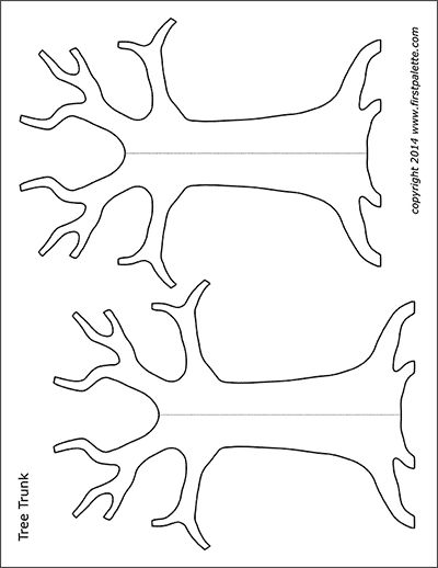 Free Fall Tree Template, Shape Tree Craft, Bare Tree Template, How To Make A Tree Out Of Cardboard, Bare Tree Printable Free, Free Tree Template Printable, Printable Tree Template Free, Family Tree For Kids Projects, Tree Cutout Template