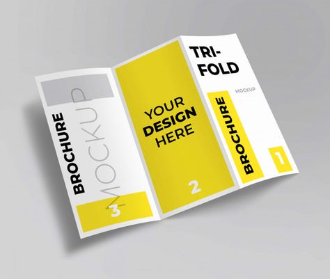 Branding Mockups Free, Brochure Mockup Free, Perspective View, Brochure Mockup, Corporate Brochure Design, Mockups Free, Fold Brochure, Trifold Brochure Template, Brochures Mockups