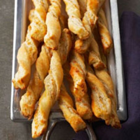 Oregano-Manchego Cheese Straws Recipe - (4.4/5) Frozen Puff Pastry Recipes, Cheese Twists, Cheesy Appetizer, Puff Pastry Appetizers, Pastry Appetizer, Make Ahead Appetizers, Manchego Cheese, Easy Puff Pastry, Cheese Straws