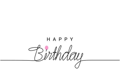 Happy Birthday Line Art, Card Design Drawing, Cute Birthday Doodles, Happy Birthday Lines, Happy Birthday Logo, Happy Birthday Calligraphy, Happy Birthday Card Design, Birthday Logo, Happy Birthday 18th