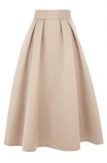 Skirt Luxury Casual Beige Skirt, Luxury Feminine Beige Skirt, Elegant Beige A-line Skirt, Luxury Lined Beige Skirt, Beige A-line Fitted Maxi Skirt, Beige Midi Skirt, Beige Skirt, Mid Calf Skirt, Calf Length Skirts