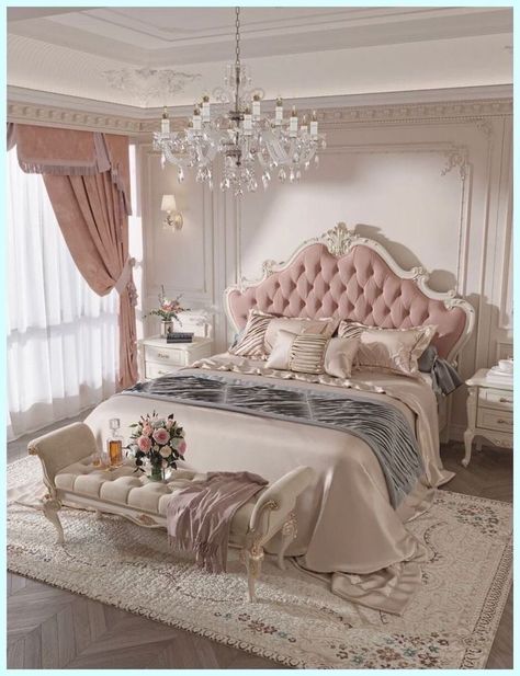 Rococo Bedroom Modern, French Princess Bedroom, Royal Room Ideas, Princess Bedrooms Royal, Kids Luxury Bedroom, Bridgerton Bedroom Aesthetic, Royal Luxury Bedroom Design, Victorian Room Decor, Victorian Bedroom Decor