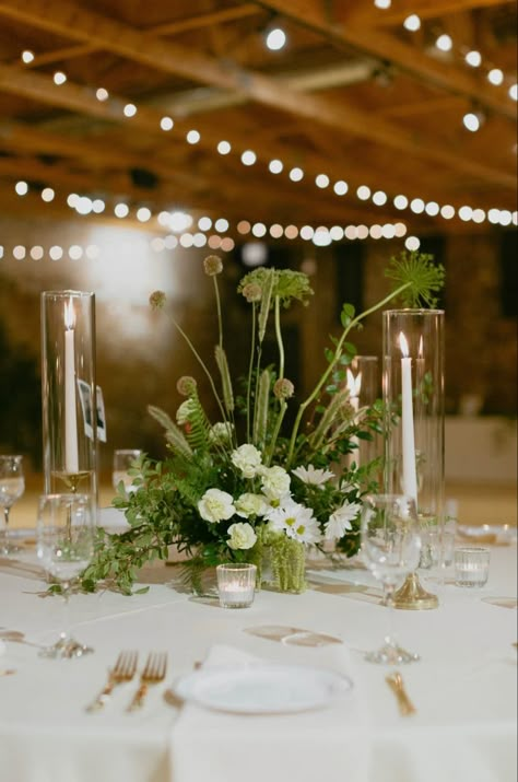 Green Centrepiece, Lush Green Wedding, Round Table Centrepiece, Bar Arrangement Wedding, Greenery Floral Arrangements, Circular Table Decor, Plumosa Fern Wedding, Fern Centerpiece Wedding, Fern Centerpiece