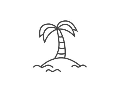 palm tree icon by Weronika Kleemann Easy Palm Tree Drawing, Minimalist Palm Tree Tattoo, Monogram Inspiration, Birch Tree Mural, Tree Silhouette Tattoo, Palm Tree Icon, Tree Branch Tattoo, Tree Drawing Simple, Willow Tree Wedding