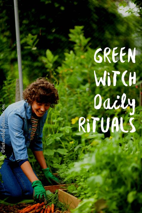 Daily Rituals for the Green Witch: 12+ SIMPLE Things To Do Everyday Green Witch Ideas, Green Witch Rituals, Green Witch Interior, Green Witch Altar Ideas, Green Witch Aesthetic Nature, Green Witch Alter, Green Witch Fashion, Witch Garden Aesthetic, Green Witchcraft Aesthetic