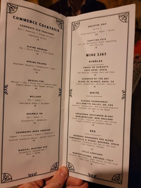 Commerce Bar Review - A Proper Speakeasy in East Liberty Speakeasy Bar Menu Design, Speakeasy Menu Design, Speak Easy Design Inspiration, Speakeasy Furniture, Speakeasy Menu, Speakeasy Aesthetic, Prohibition Bar, Insta Grid, Easy Bar