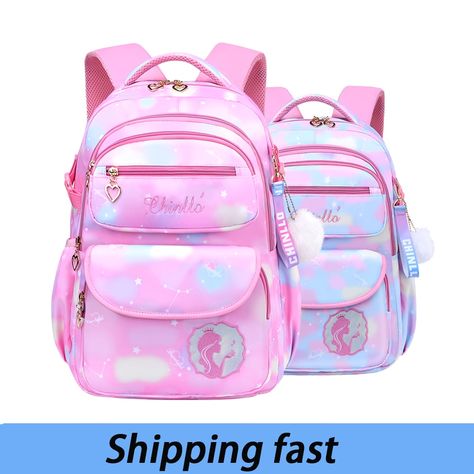 Schoolbag for Girls Children Princess Mochila School Bagpack Cute Primary Students School Backpack 6608 College Bags For Girls, Cute Backpacks For Traveling, Cheap School Bags, قلادات متدلية, Stylish School Bags, Magazine Pouches, Satchel Backpack, Kids Makeup