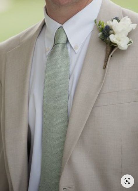 Green Tux, Brother Of The Bride, Sage Green Wedding Colors, Sage Green Tie, Wedding Tux, Green Tuxedo, Tan Wedding, Groom Wedding Attire, Sage Green Bridesmaid Dress