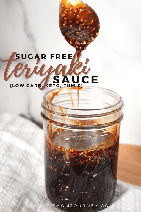 Asian Keto, Sugar Free Teriyaki Sauce, Taffy Recipe, Crunchy Life, Sweet Teriyaki Sauce, Teriyaki Sauce Recipe, Keto Sauces, Asian Sauce, Low Carb Low Sugar