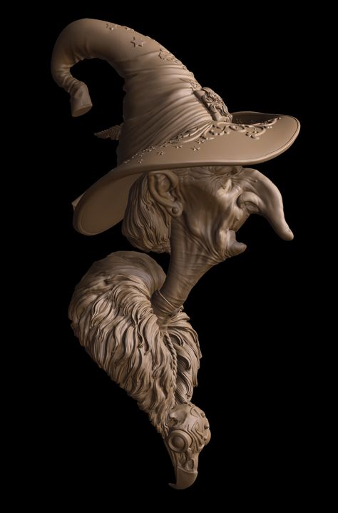 ArtStation - Vulture witch, Amadeu Aldavert Witch Statue, Greek Statue, Witch, Statue