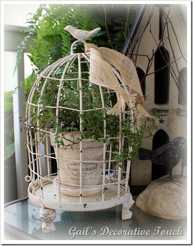 Birdcage Decor, Birdcage Planter, Cage Decor, Bird Cage Centerpiece, Vintage Birdcage, Decoration Shabby, Decorating Farmhouse, Bird Cage Decor, Table Farmhouse