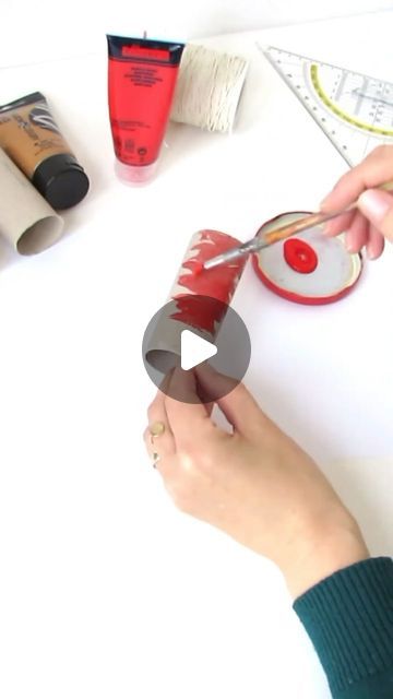 Amaryllis on Instagram: "💥Mind blowing idea to turn a cardboard roll into a stunning Christmas ornament.  Supply list:   🧻	Toilet Paper rolls 🤍Paint  🔘Glue ✂️ Scissors ✏️ Pencil  🪢Twine string   🔴You can watch the full video on my YouTube Channel (link in profile)   🎄Have fun crafting Christmas ornaments!   #toiletpaperrollcrafts #paperrollcrafts #toiletpaperroll #paperroll #recycledcrafts #recycleddiy #diyrecycling #upcycled #upcycing #recycledmaterials #reuserecycle #fromtrashtotreasure #ohohdeco #christmasdecorations #minichristmastree #christmascrafts #christmastoiletpaper #christmasrecycleddecorations #christmasdecor #christmasdiy #christmasornaments #diychristmasornaments" Toilet Paper Roll Candles Christmas, Toilet Paper Ornaments, Christmas Decorations With Toilet Rolls, Toilet Paper Roll Crafts For Christmas, Toilet Paper Roll Christmas Ornaments, Toilet Paper Roll Ornaments, Toilet Paper Roll Crafts Christmas, Paper Rolls Crafts, Christmas Toilet Paper Roll Crafts