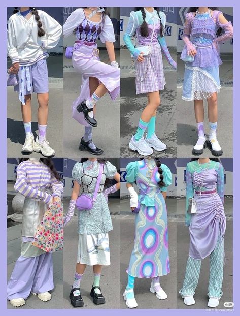 Alice In Wonderland Aesthetic Outfit, Cotton Candy Fashion, Colorful Clothes, Cute Shopping, Fashion Kawaii, 일본 패션, Wonderland Costumes, Girl Fashion Style, Fall Shorts