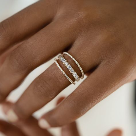 Diamond Constancy Band | Handcrafted Diamond Wedding Ring – Melanie Casey Stacked Wedding Bands, Dainty Gold Bracelet, Ring Stack, Unique Wedding Bands, Diamond Set, Emerald Cut Diamonds, Anniversary Bands, Gold Set, Round Cut Diamond