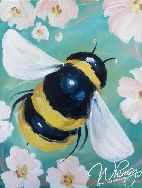 Easy Animal Painting Ideas On Canvas, Spring Art Inspiration, May Painting Ideas, Spring Sip And Paint Ideas, Whimsical Acrylic Paintings, Spring Paintings Easy, Whimsical Acrylic Painting Ideas, Easy Animal Paintings For Beginners, April Painting Ideas